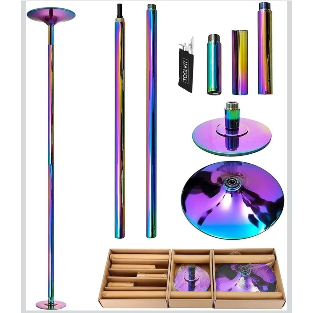 PRIOR FITNESS 45mm Dance Pole Spinning Static Adjustable 7.22-8.86ft 440lb